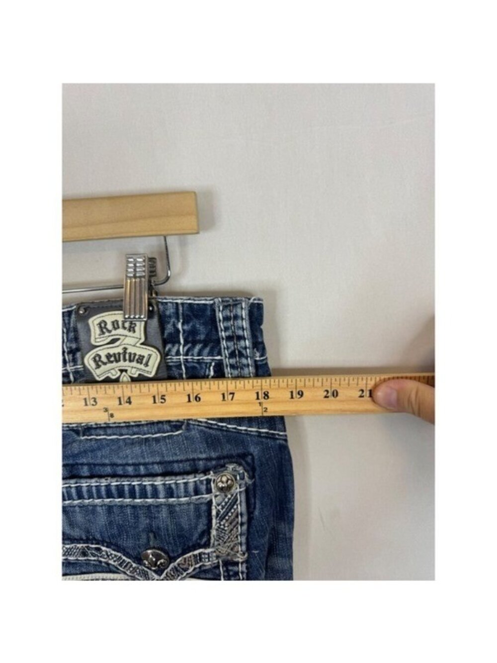 Rock Revival Daly Alt Straight Mens Jeans Size 33X34 Blue Denim PR1568A400 - Picture 12 of 12